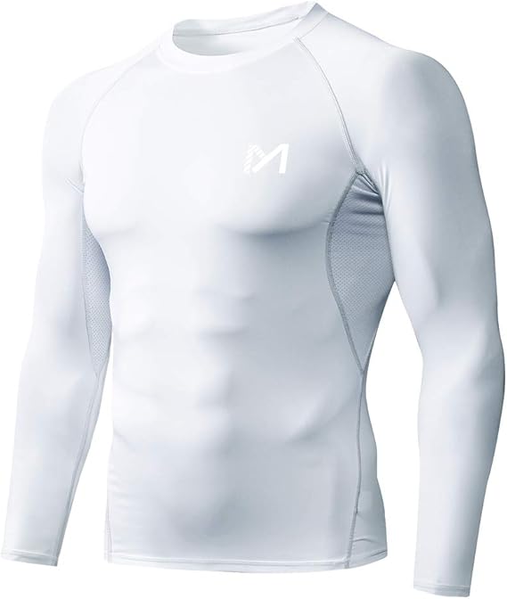 Slimming Compression Shirt for Men – Body Shaper Vest, Crewneck Workout Top with Tummy Control