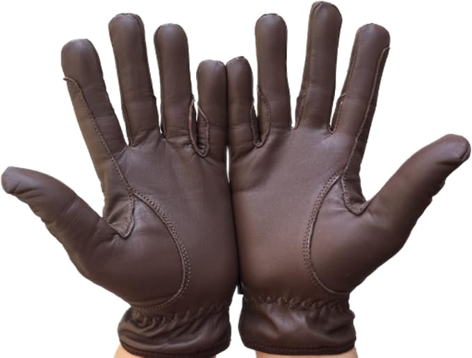 Ladies Horse Riding Gloves 100% Real Leather Brown, Beige, TAN & Black Women Equestrian Gloves