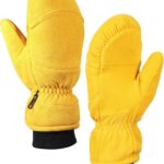 SKYDEER Durable Winter Work Gloves with Full Deerskin Suede Leather for Extreme Cold Condition (SD8676T)